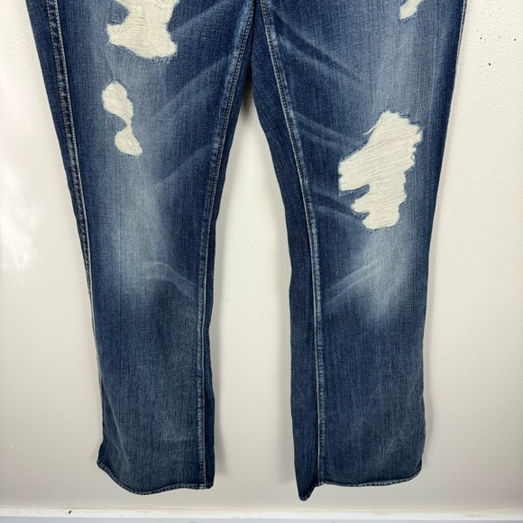 7 For All Mankind High Waist Vintage Bootcut Jeans Women's 26 Distressed NEW - Picture 3 of 9